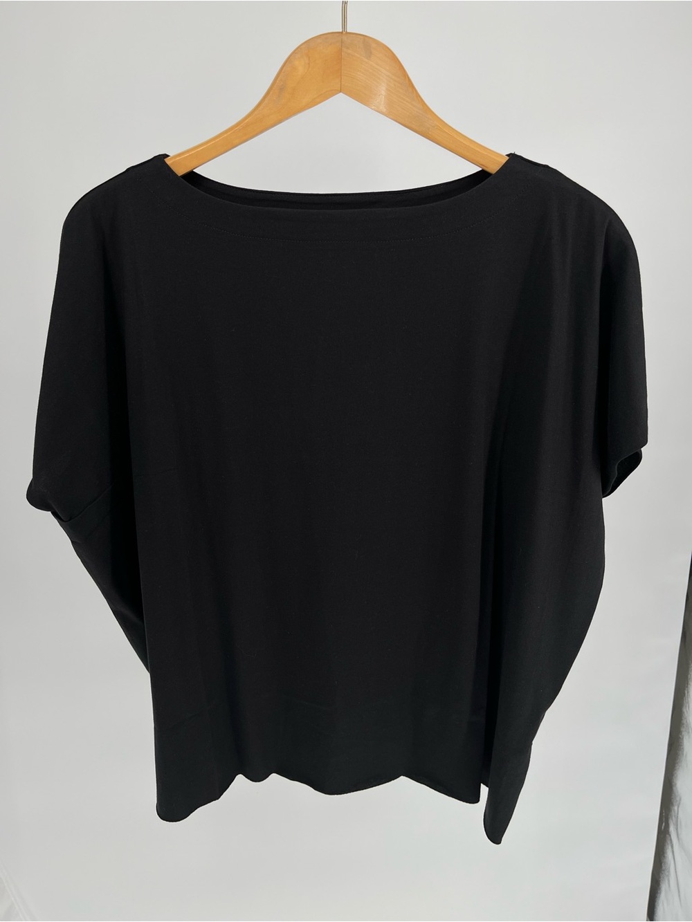 Planet by Lauren G Black 100% Pima Cotton Top One Size NWT